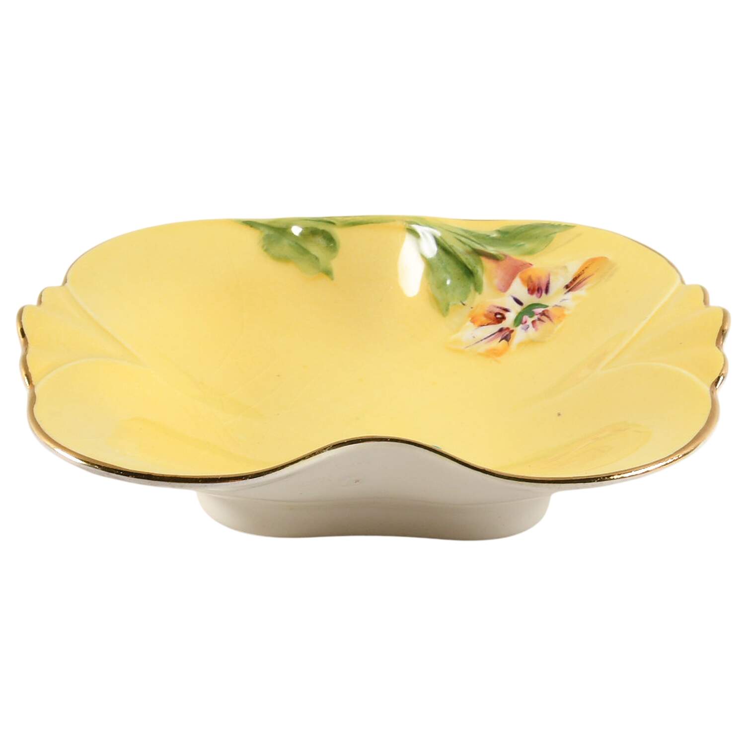 Petunia (Yellow) Small Ashtray by Royal Winton-1