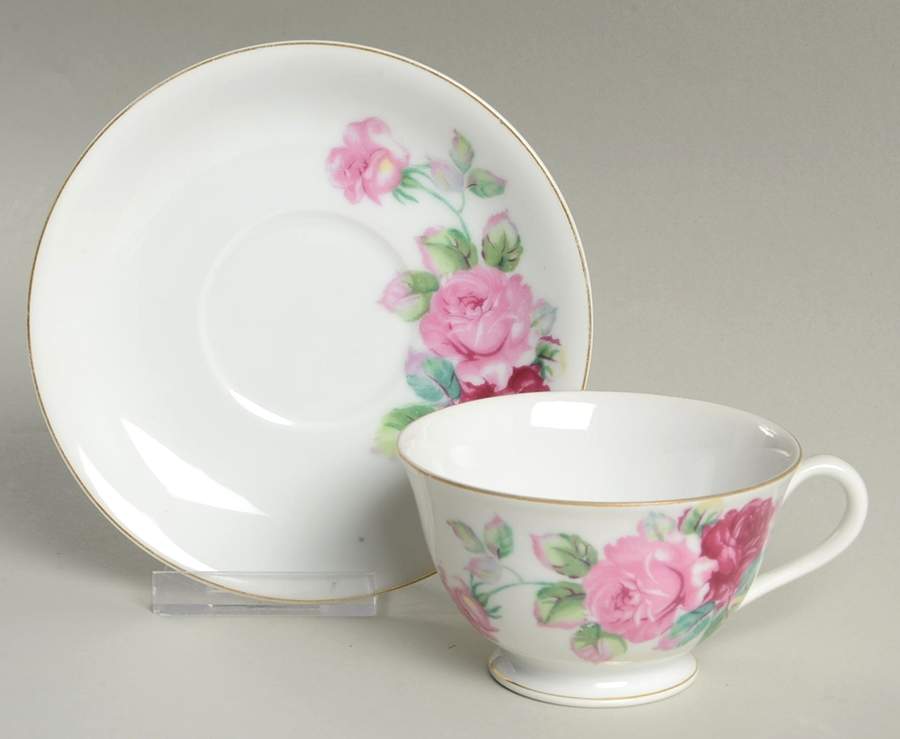 RGN3 Footed Cup & Saucer Set by Regina (Japan)-1