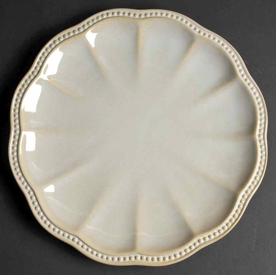 Hobnail Cream Dinner Plate by Roscher & Co-1