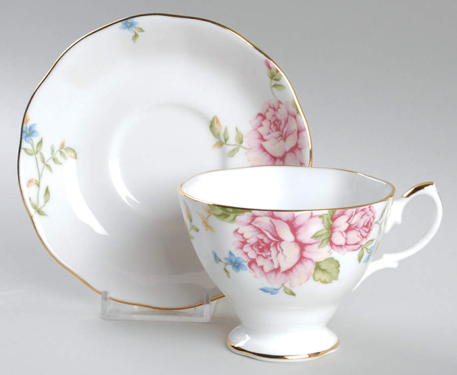 English Rose Footed Cup & Saucer Set by Royal Albert-1