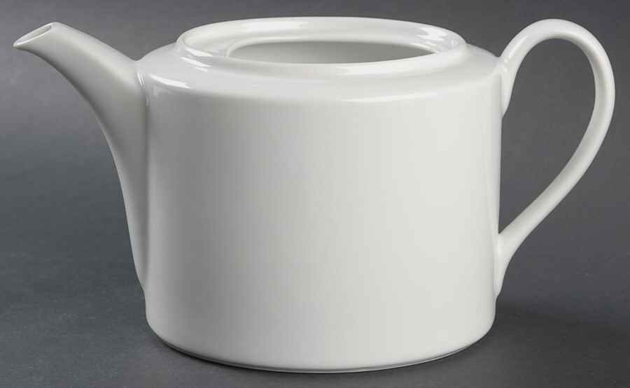 Classic White (Classic Shape) Teapot No Lid by Royal Worcester-1