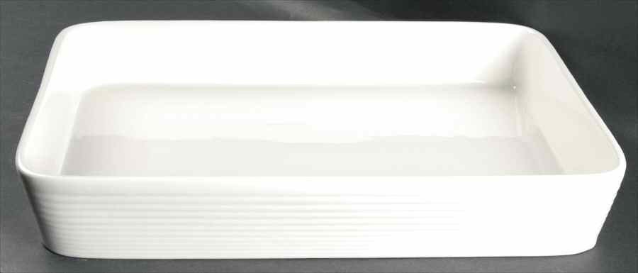 Maze White (Porcelain) 16" Rectangular Roaster by Royal Doulton-1