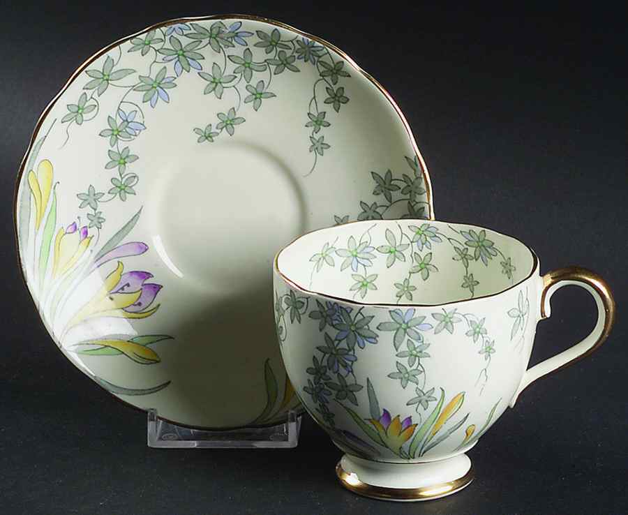 Longsden Footed Cup & Saucer Set by Samuel Radford-1