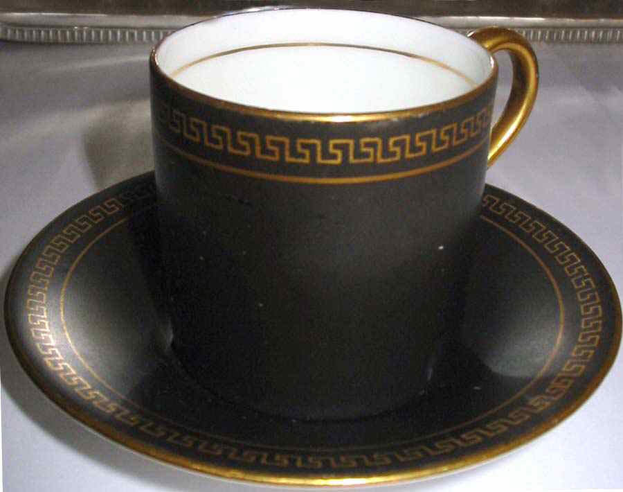 T1730 Flat Demitasse Cup & Saucer Set by Royal Cauldon-1