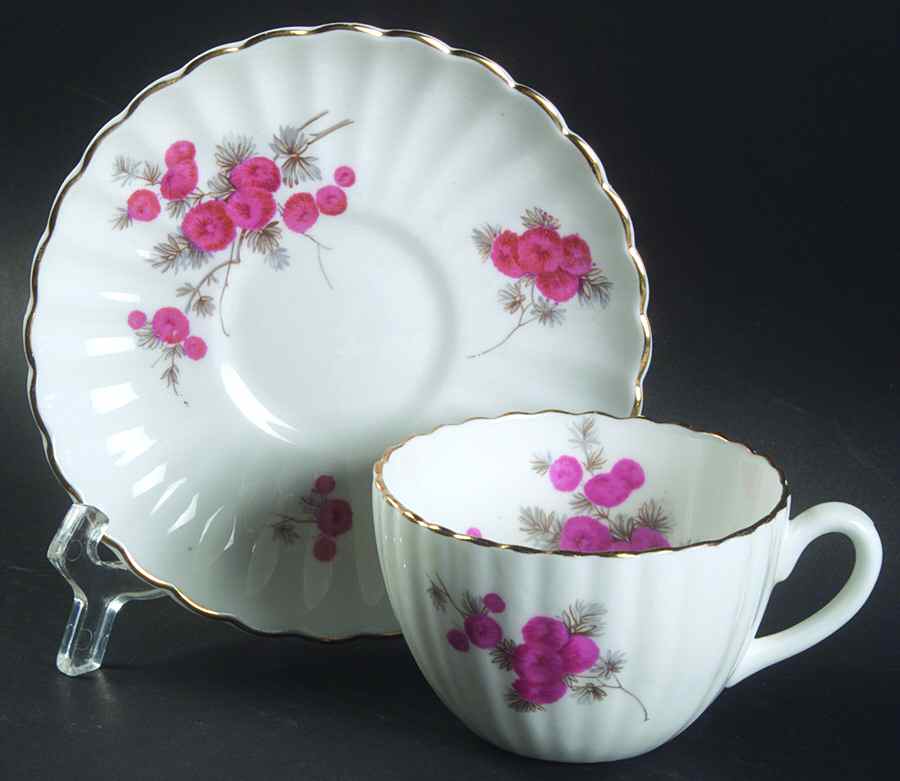 7310 (Pink) Flat Cup & Saucer Set by Samuel Radford-1