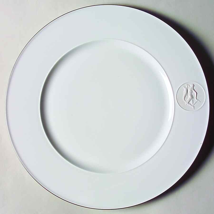 Arcadia White (Platinum Trim) Dinner Plate by Royal Berlin-1