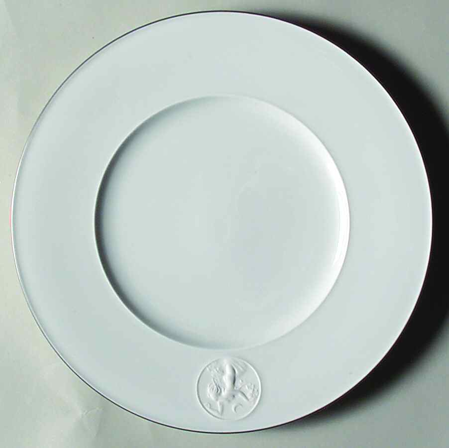 Arcadia White (Platinum Trim) Salad Plate by Royal Berlin-1