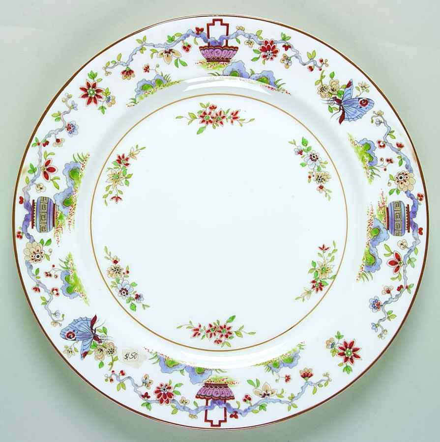 Pekin (Cream Background) Dinner Plate by Royal Worcester-1