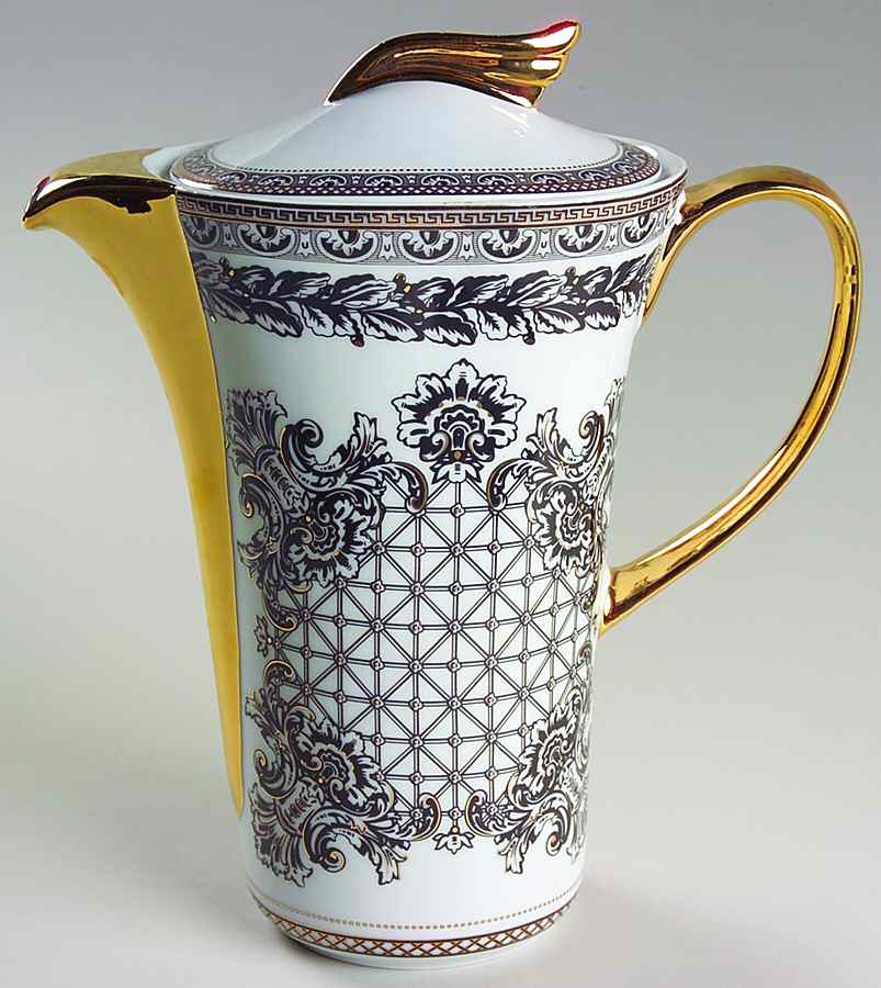 Margueterie Coffee Pot & Lid by Rutherford (Italy)-1