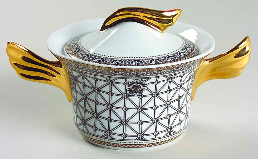 Margueterie Sugar Bowl & Lid by Rutherford (Italy)-1