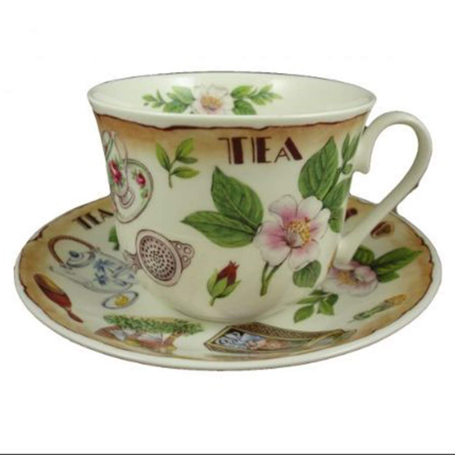Tea Time Breakfast Cup & Saucer Set by Roy Kirkham-1