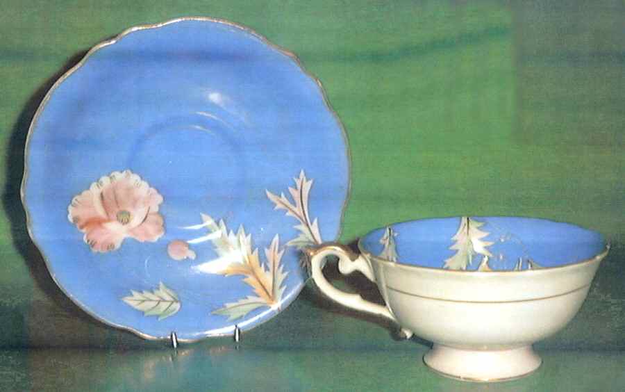 RGN4 Footed Cup & Saucer Set by Regina (Japan)-1