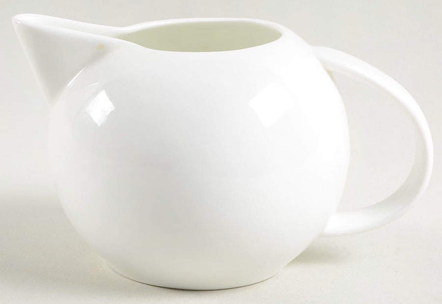 Classic White Coupe Creamer by Rhubarb-1