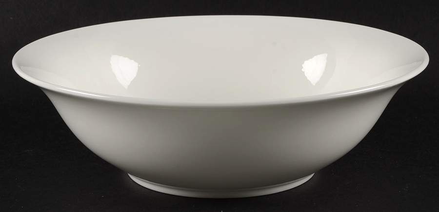 Classic White Coupe 8" Round Vegetable Bowl by Rhubarb-1