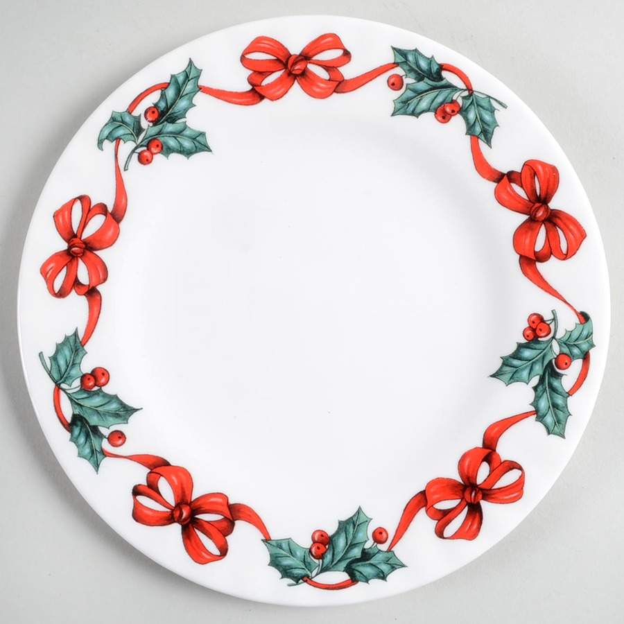 Christmas Ribbon Salad/Dessert Plate by Roy Kirkham-1