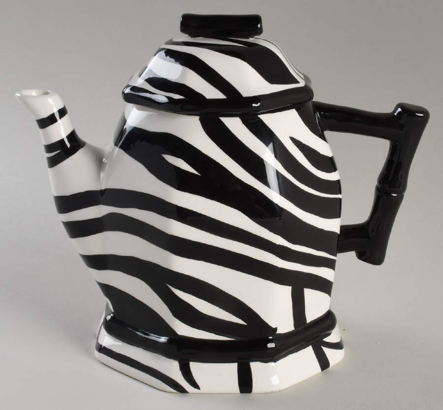 Zebra Teapot & Lid by Roscher & Co-1
