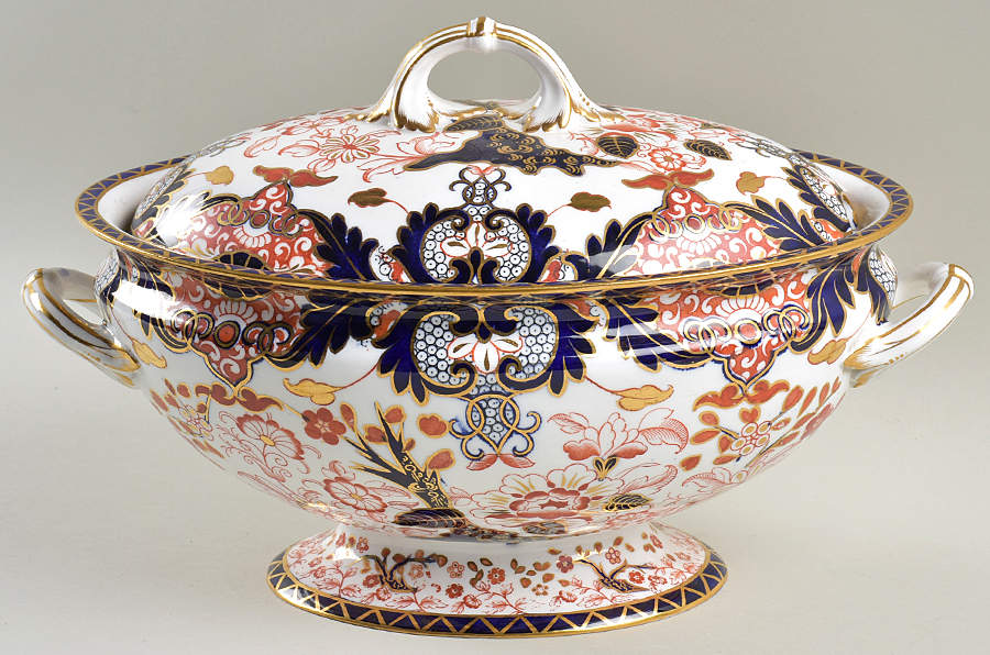 Kings (Older Backstamp) Oval Tureen & Lid by Royal Crown Derby-1