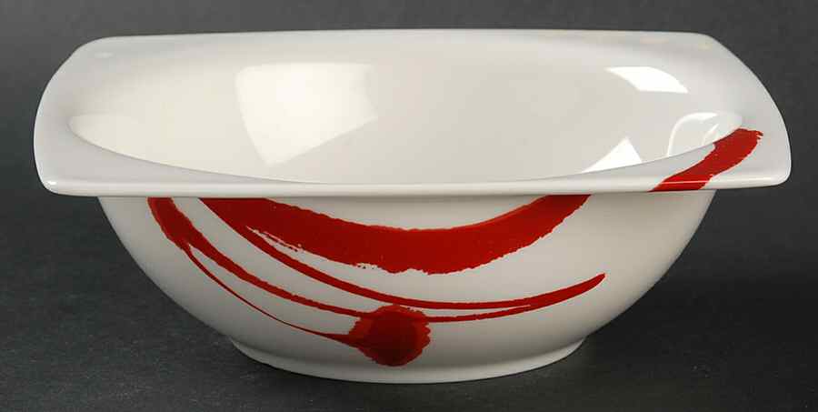 Paint It Red Rim Cereal Bowl by Red Vanilla-1