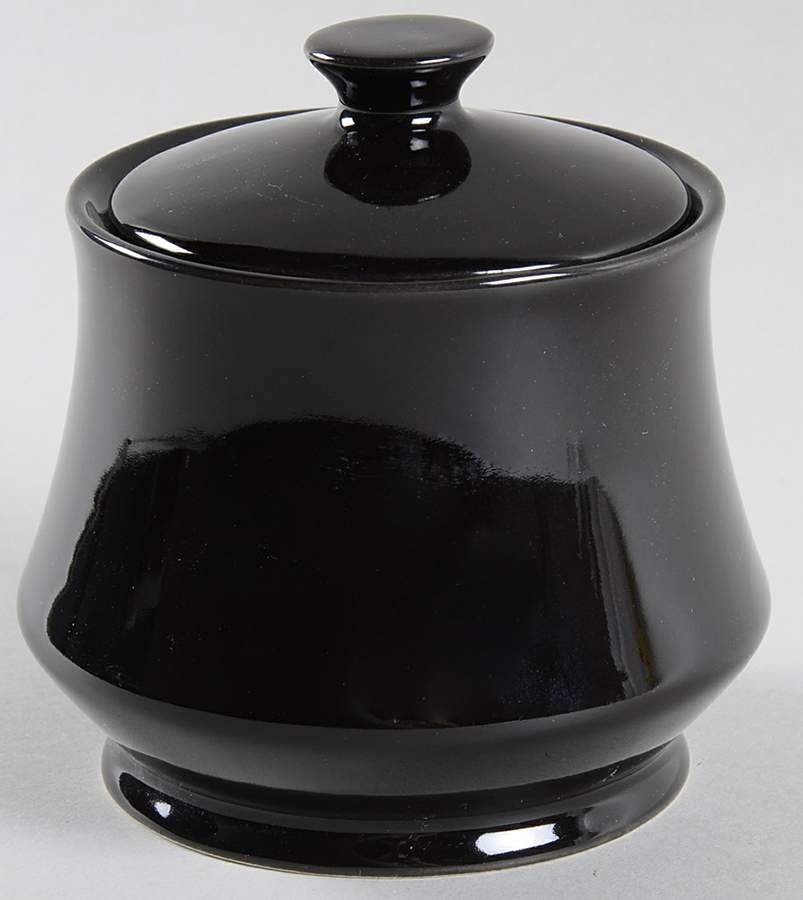 Black (Square) Sugar Bowl & Lid by Royal Limited-1