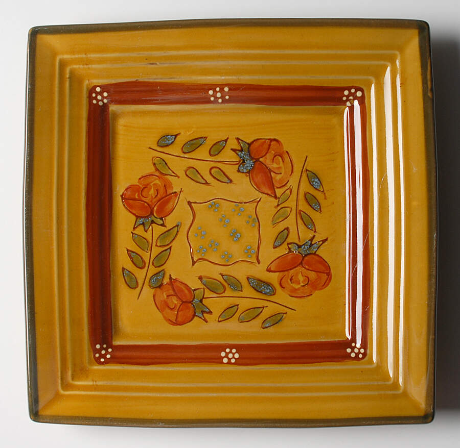 Douce Provence Rose Square Dinner Plate by Romancing Provence-1