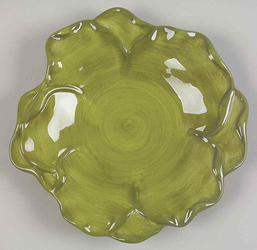 Antique Green Leaf Collection Salad Plate by Roscher & Co-1