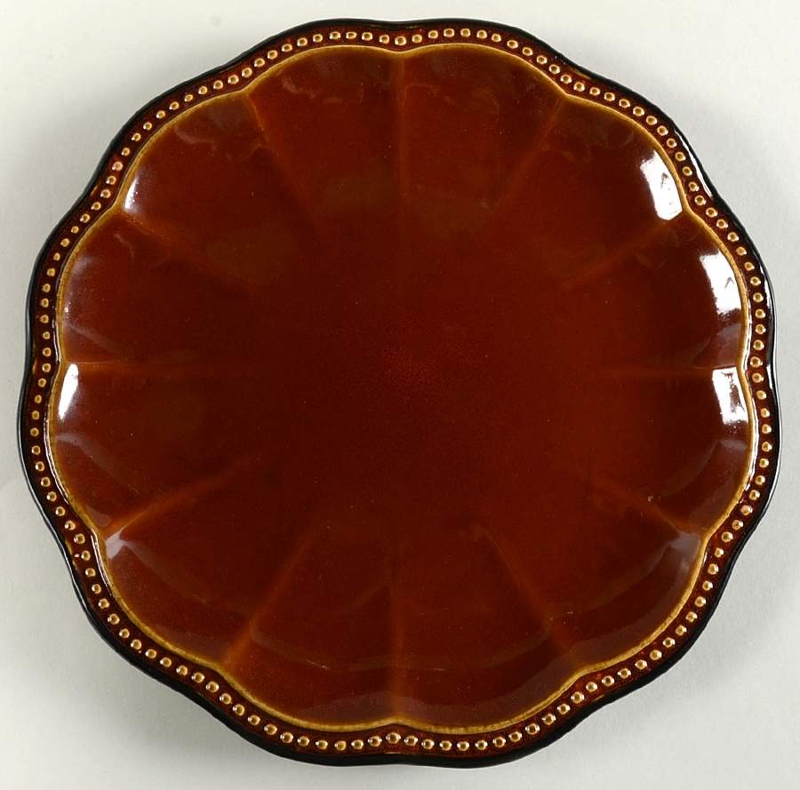 Hobnail Red Brick Dinner Plate by Roscher & Co-1