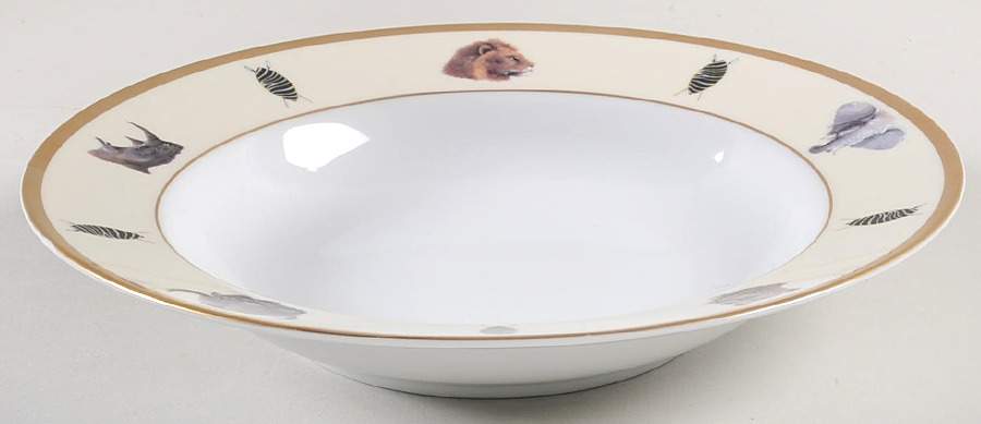 African Big 5 Rim Soup Bowl by Royal Sheffield Porcelain-1