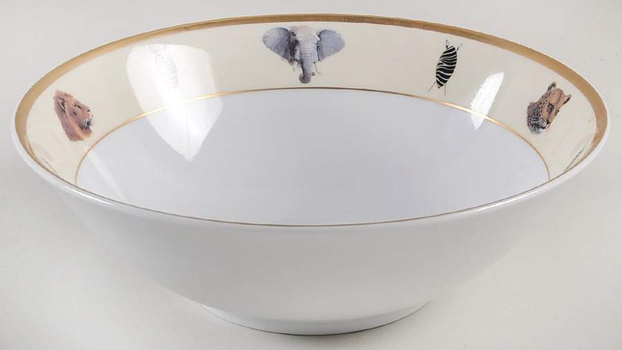African Big 5 8" Round Vegetable Bowl by Royal Sheffield Porcelain-1
