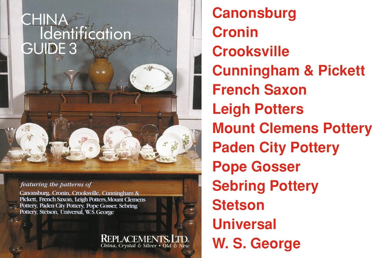 Replacements, Ltd Books China Identification Guide #3 by Replacements Books-1