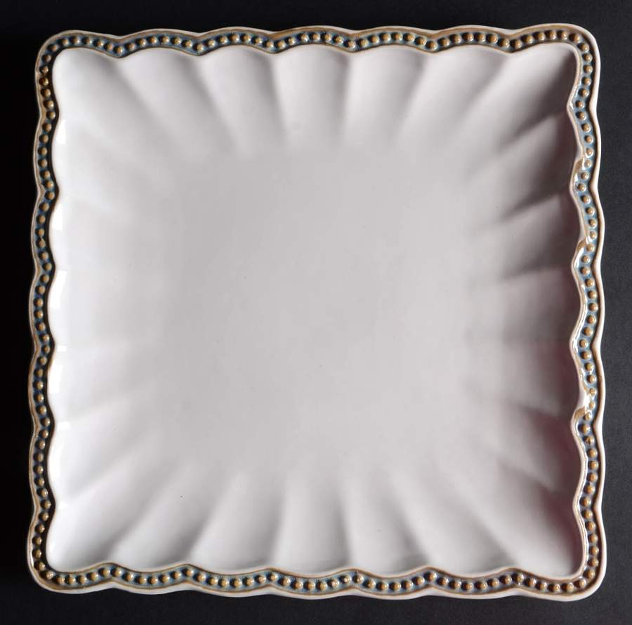Hobnail Oyster Square Dinner Plate by Roscher & Co-1