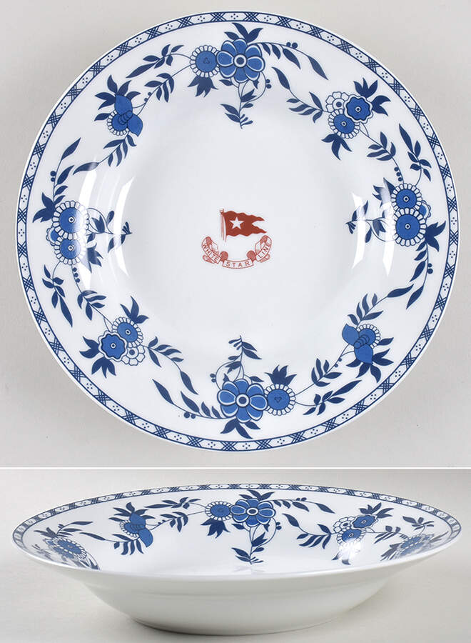 Titanic (2nd Class) Rim Soup Bowl by RMS Titanic Inc-1