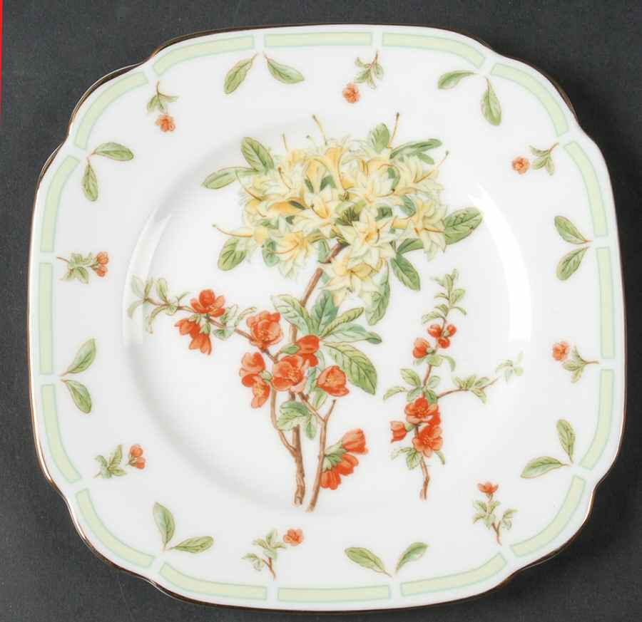 Botanical Teas Square Bread & Butter Plate by Royal Albert-1