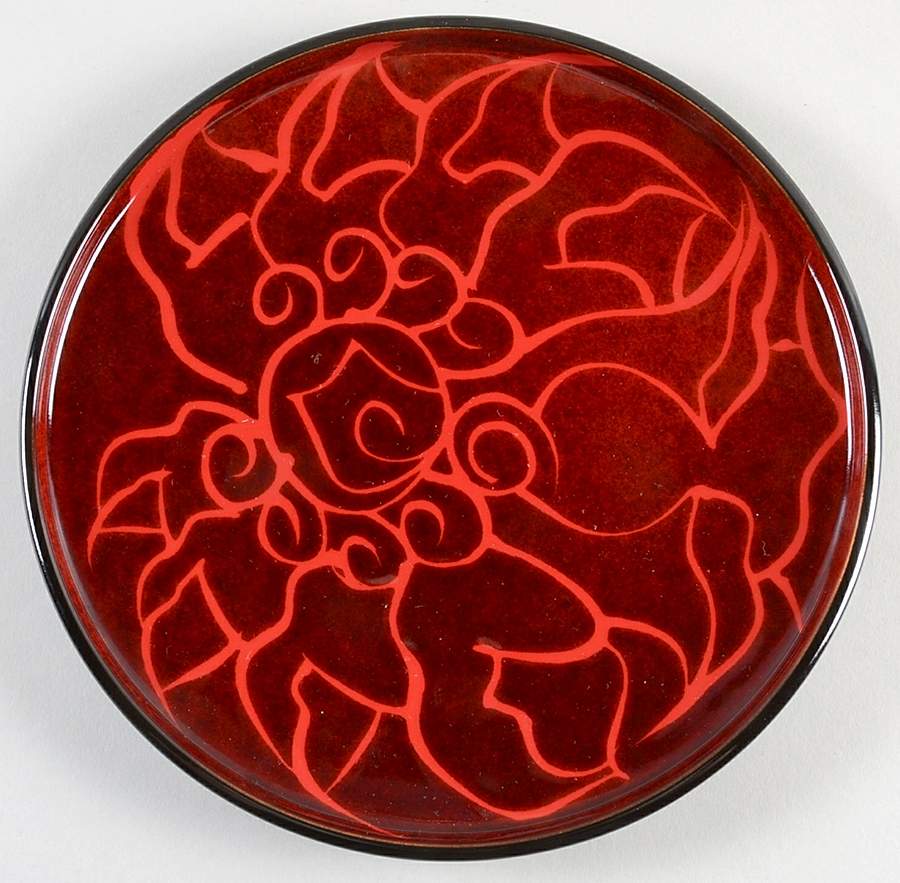 Stephanie Red Salad Plate by Roscher & Co-1