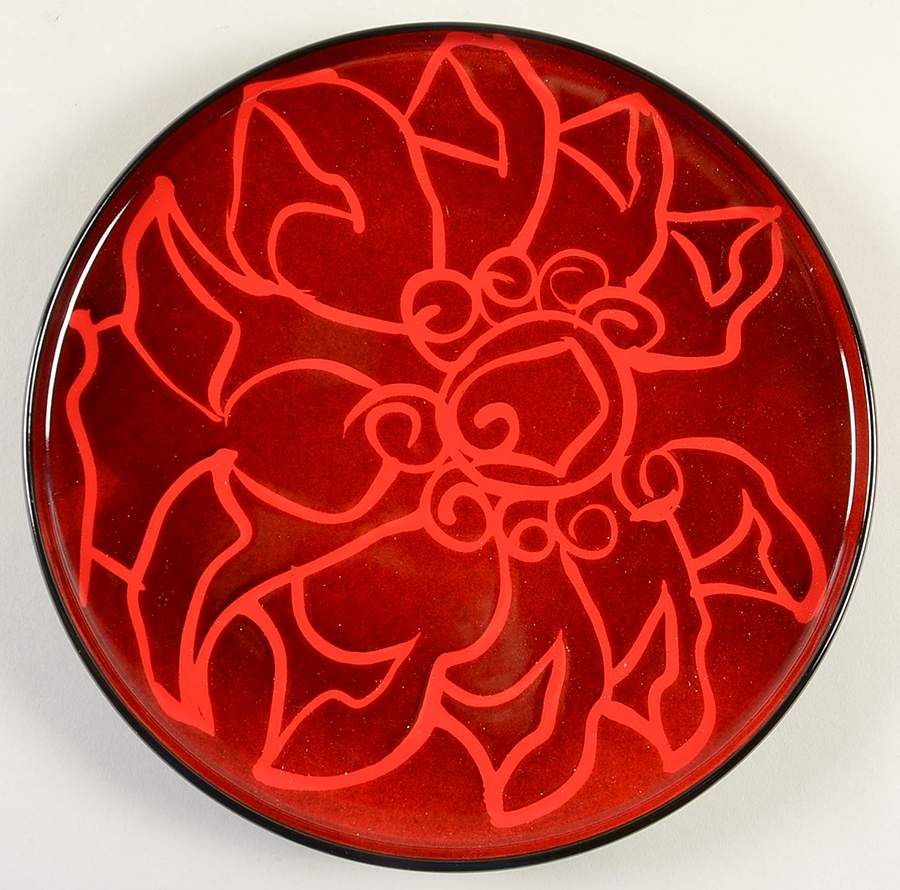 Stephanie Red Dinner Plate by Roscher & Co-1