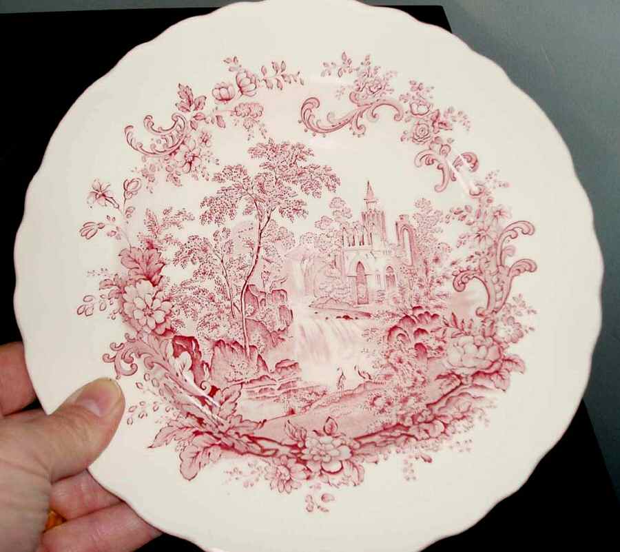 Waterfall Red Salad Plate by Royal Staffordshire-1