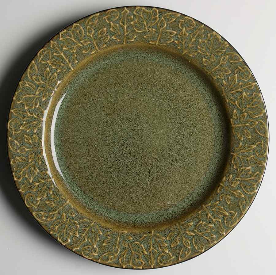Olive Green Leaf Collection Dinner Plate by Roscher & Co-1