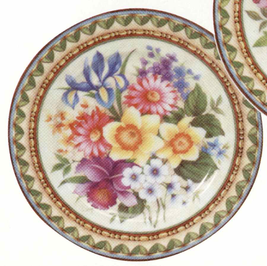 English Bouquet Salad/Dessert Plate by Rochard-1