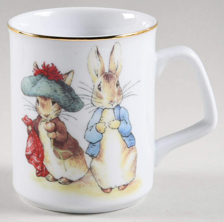 Peter Rabbit (Gold Trim) Mug by Reutter Porzellan-1