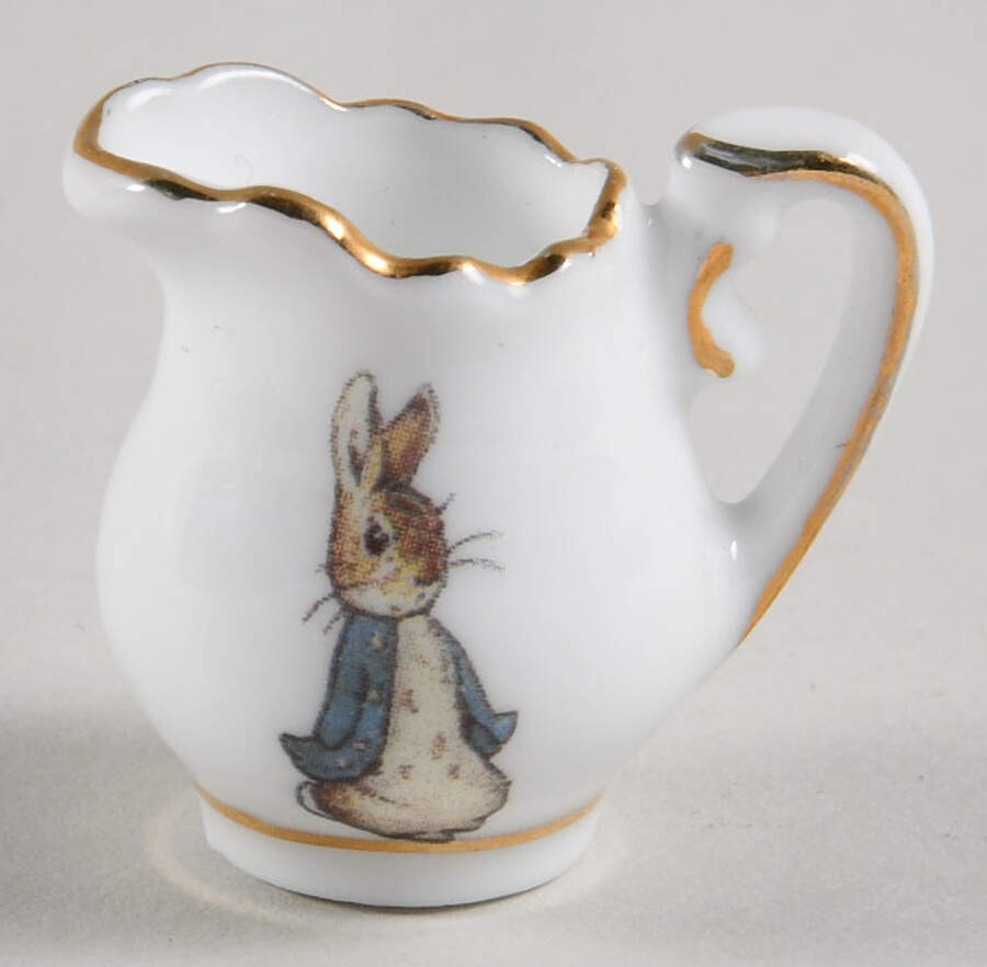 Peter Rabbit (Gold Trim) Toy Creamer by Reutter Porzellan-1
