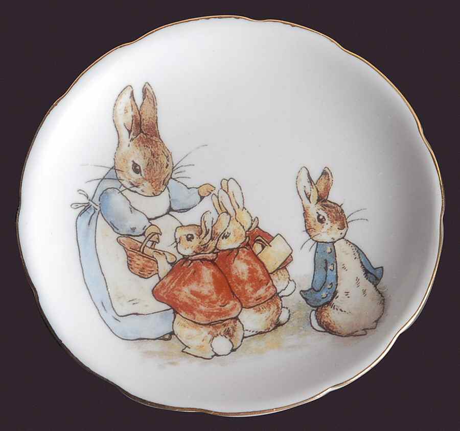 Peter Rabbit (Gold Trim) Toy Plate by Reutter Porzellan-1