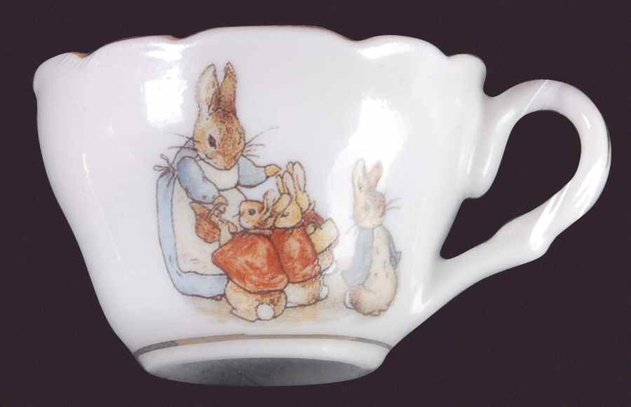 Peter Rabbit (Gold Trim) Flat Toy Cup by Reutter Porzellan-1