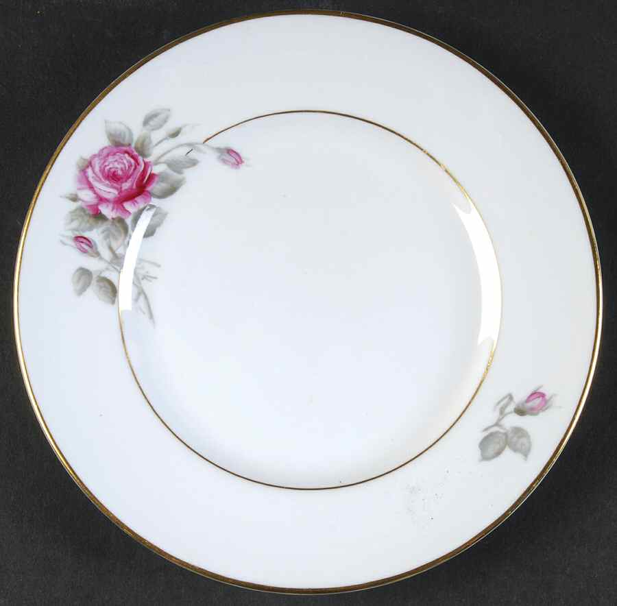 Worcester Rose (Z2237-4, Pink Rose) Bread & Butter Plate by Royal Worcester-1