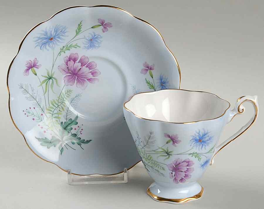 1494 Footed Cup & Saucer Set by Royal Standard-1