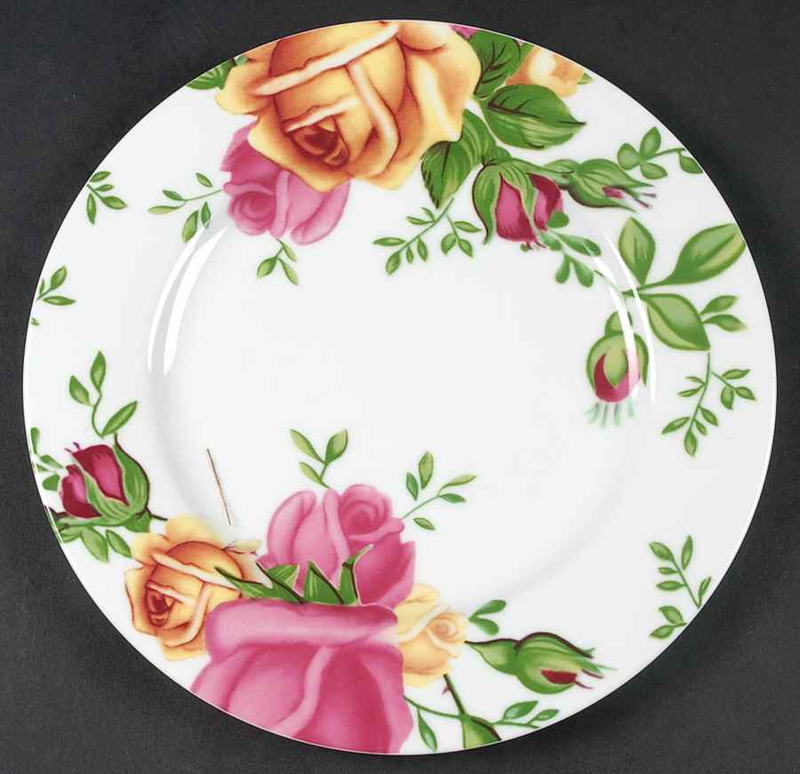 Country Rose Dessert/Pie Plate by Royal Albert-1