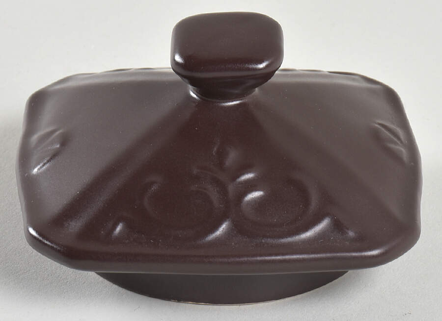 Victorian Scroll Red Lid for Sugar Bowl by Reba Harmony for the Home-1