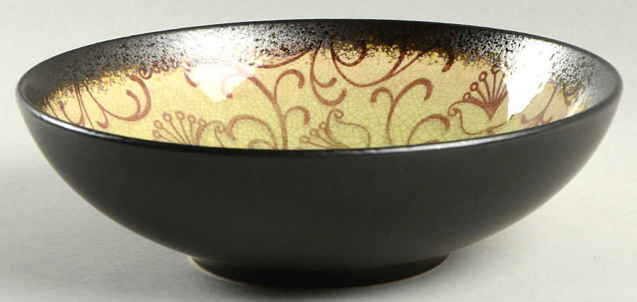 Vercelli Scroll Green Soup/Cereal Bowl by Reba Harmony for the Home-1