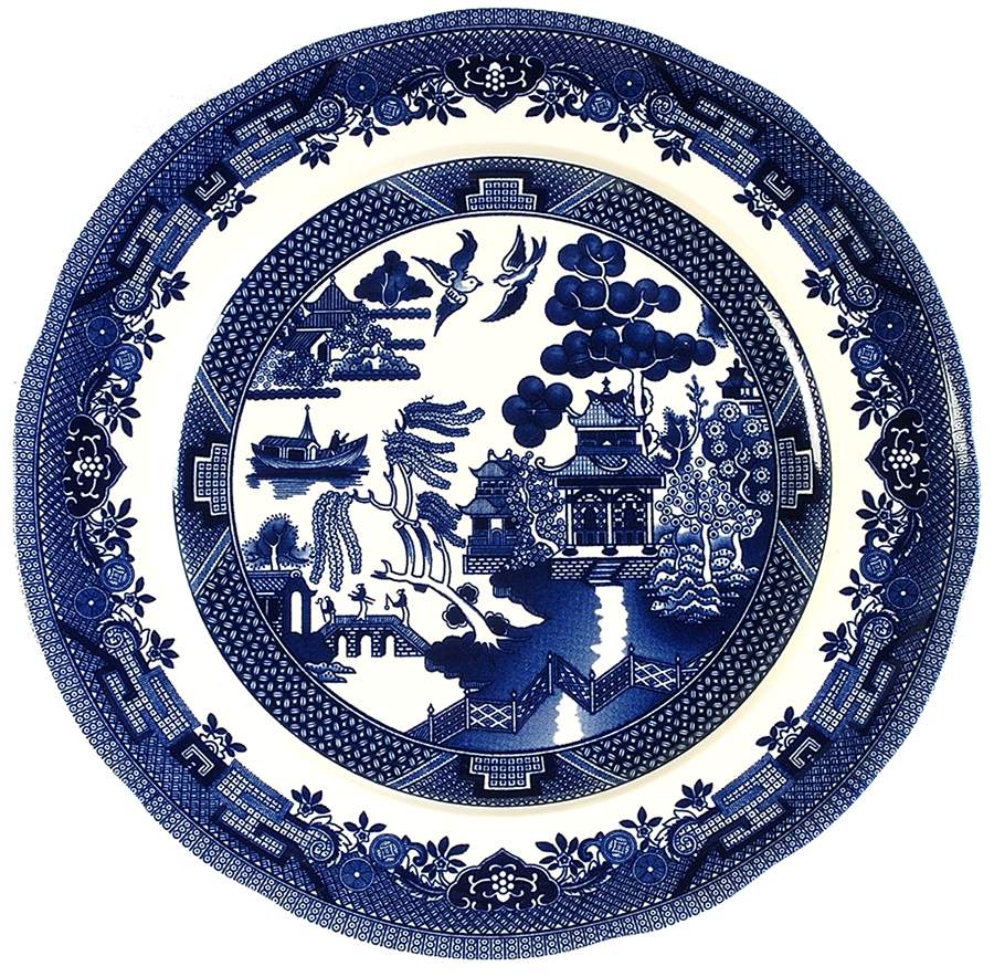 Blue Willow Dinner Plate by Royal Traditions-1