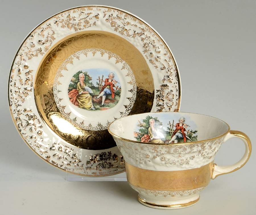 RWZ2 Footed Cup & Saucer Set by Royal Winston-1