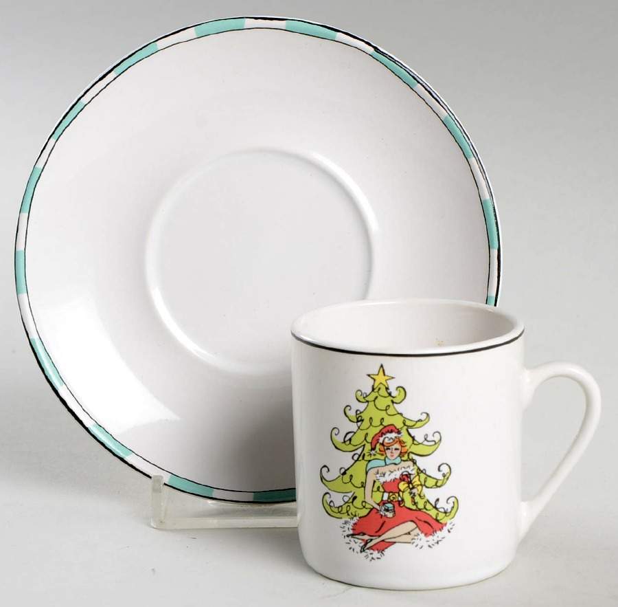 Santa Baby Flat Demitasse Cup & Saucer Set by Rosanna-1