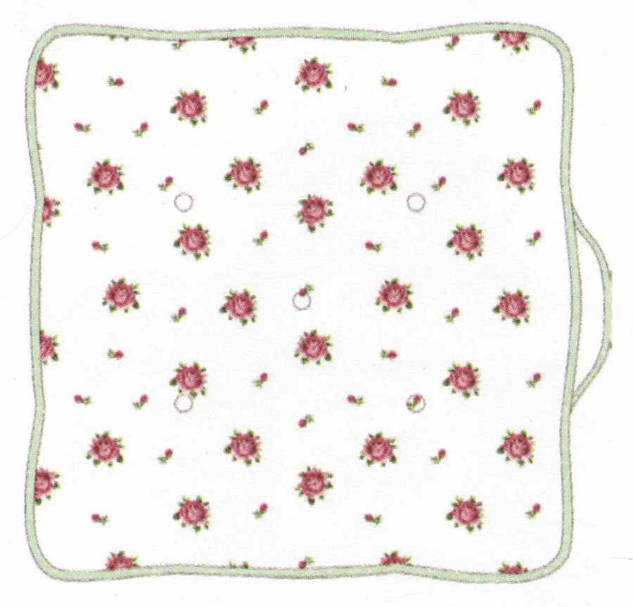 New Country Roses White Chair Pad/Cushion by Royal Albert-1